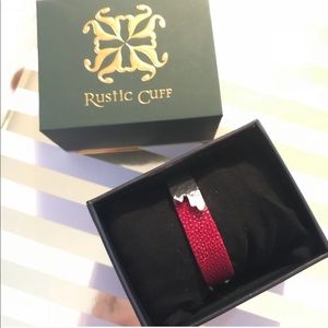 rustic cuff dallas size .5 crimson silver
